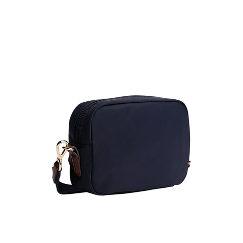 Borsa Donna in nylon monocolore, a tracolla, con logo metallico